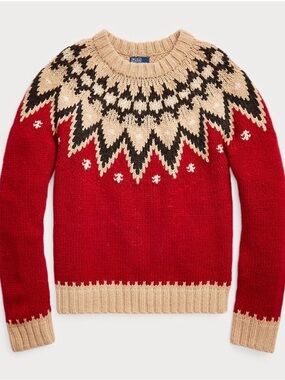 NWT Polo Ralph Lauren Fair Isle Wool Blend Sweater